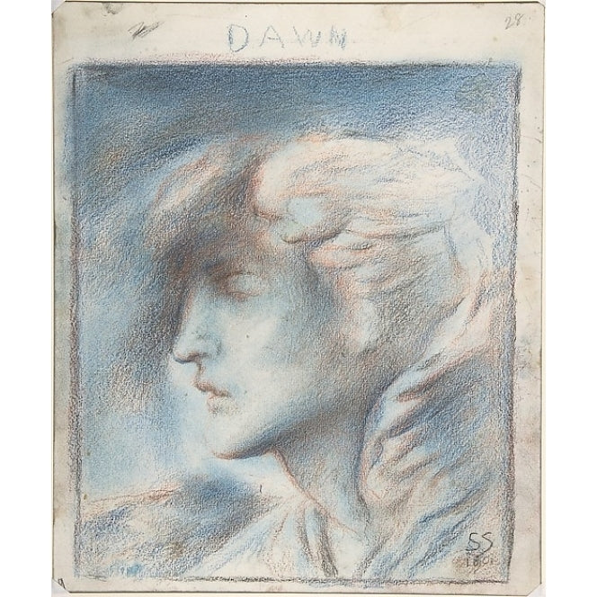 Dawn (Head of Hypnos) Poster Print by Simeon Solomon (British London 1840 ??1905 London) (18 x 24) Image 1