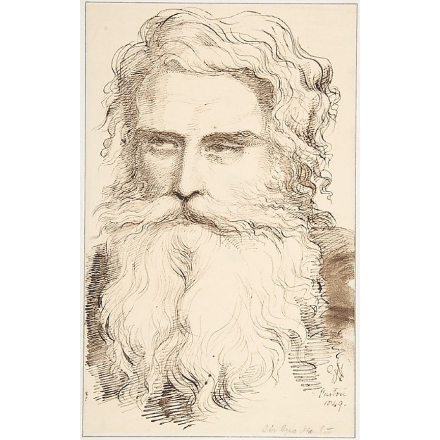 Head of a Bearded Old Man Poster Print by Sir George Hayter (British London 1792 ??1871 London) (18 x 24) Image 1