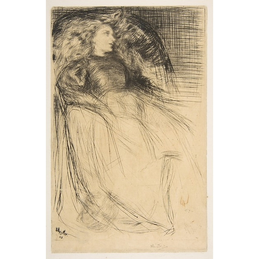 Weary Poster Print by James McNeill Whistler (American Lowell Massachusetts 1834 ??1903 London) (18 x 24) Image 1