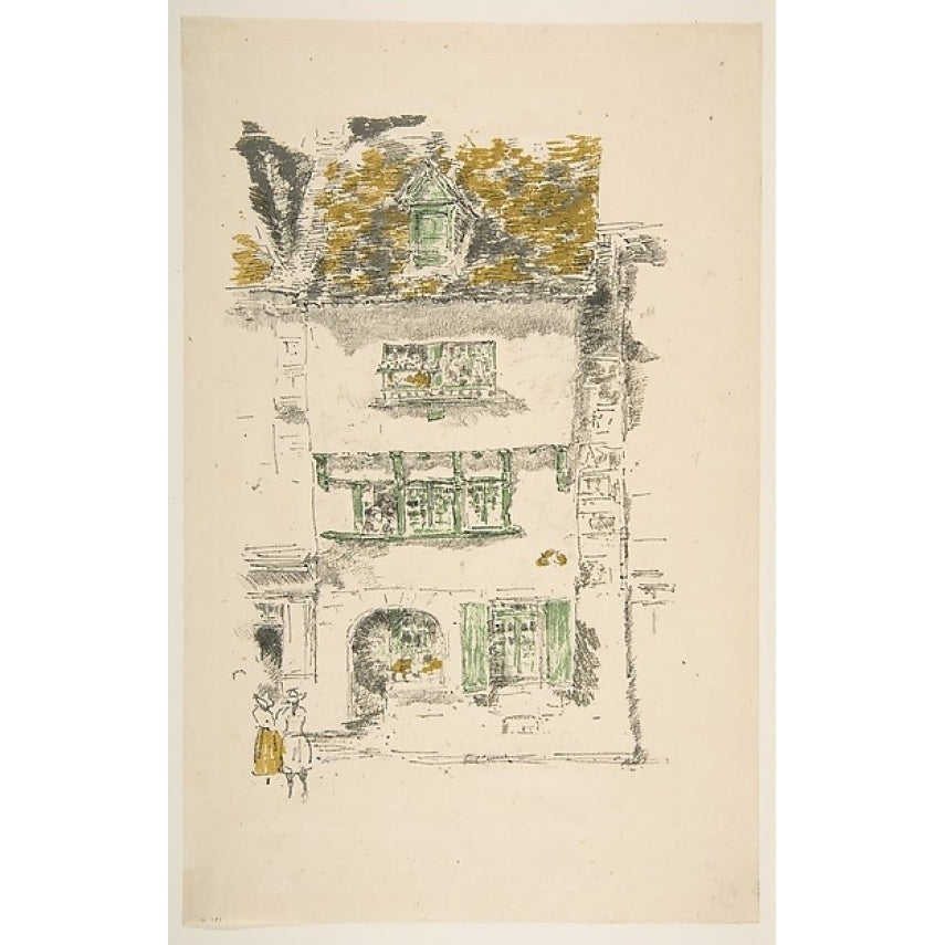 Yellow House Lannion Poster Print by James McNeill Whistler (American Lowell Massachusetts 1834 ??1903 London) (18 x Image 1