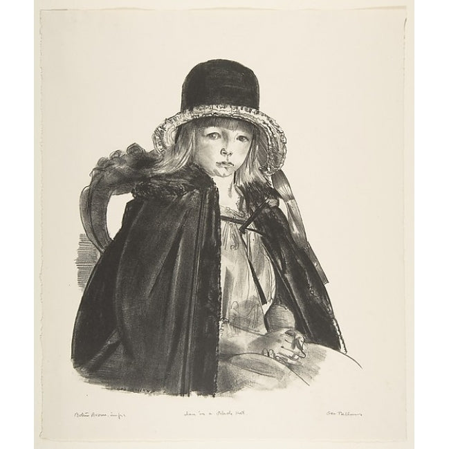 Jean in a Black Hat Poster Print by George Bellows (American Columbus Ohio 1882 ??1925 York) (18 x 24) Image 1