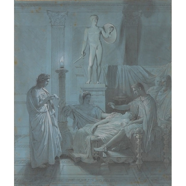 Virgil Reading the Aeneid to Augustus Livia and Octavia Poster Print by Jean Auguste Dominique Ingres (French Image 1