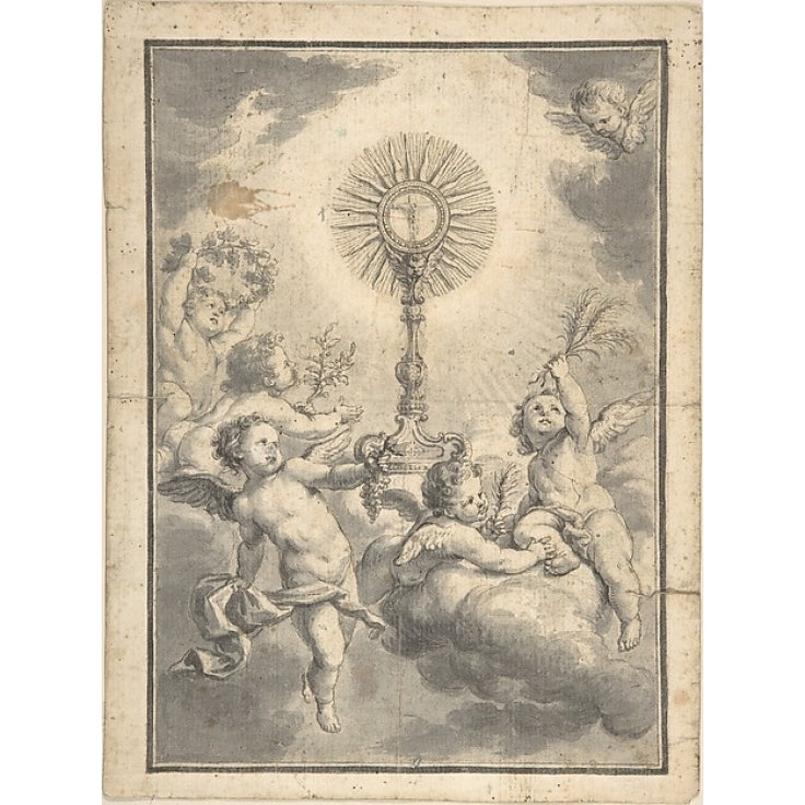 Monstrance Surrounded by Cherubs Poster Print by Anonymous Italian 17th or 18th century (18 x 24) Image 1