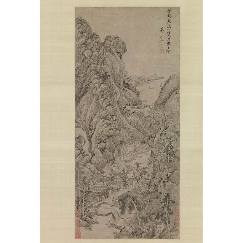 Travelers Among Streams and Mountains Poster Print by Wu Li (Chinese 1632 ??1718) (18 x 24) Image 1