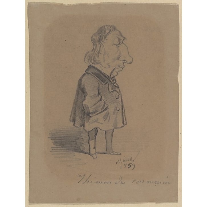 Caricature of Louis Marie de la Haye Vicomte de Cormenin (alias Timon) Poster Print by Hippolyte Mailly (French Image 1