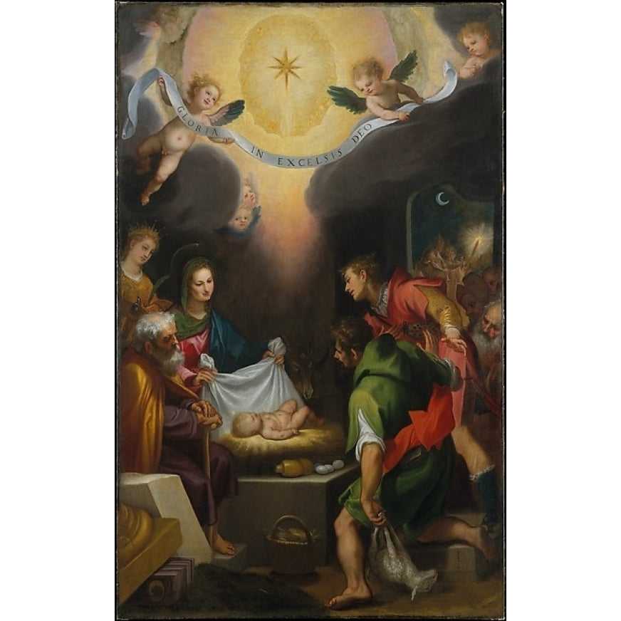 The Adoration of the Shepherds with Saint Catherine of Alexandria Poster Print by Cigoli (Ludovico Cardi) (Italian Image 1