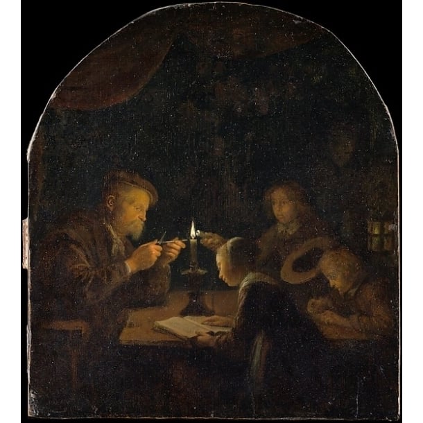 An Evening School Poster Print by Gerrit Dou (18 x 24) Image 1