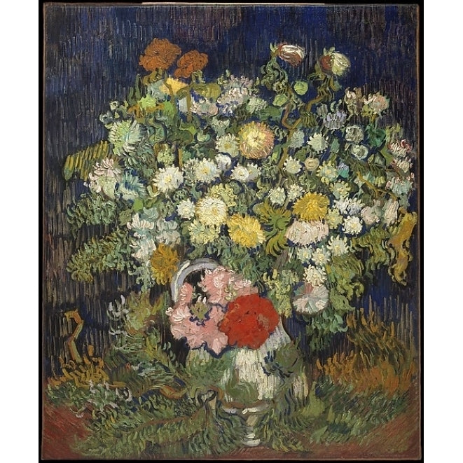 Bouquet of Flowers in a Vase Poster Print by Vincent van Gogh (Dutch Zundert 1853 ??1890 Auvers-sur-Oise) (18 x 24) Image 1