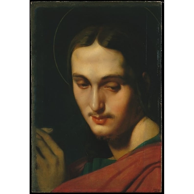 Head of Saint John the Evangelist Poster Print by Jean Auguste Dominique Ingres (French Montauban 1780??1867 Paris) (18 Image 1