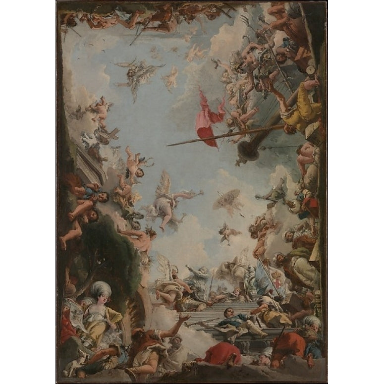 The Glorification of the Giustiniani Family Poster Print by Giovanni Domenico Tiepolo (Italian Venice 1727??1804 Venice) Image 1