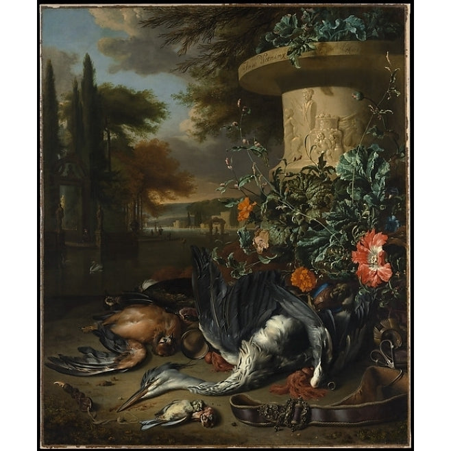 Gamepiece with a Dead Heron (Falconers Bag) Poster Print by Jan Weenix (Dutch Amsterdam ca. 1641 ??1719 Amsterdam) (18 Image 1