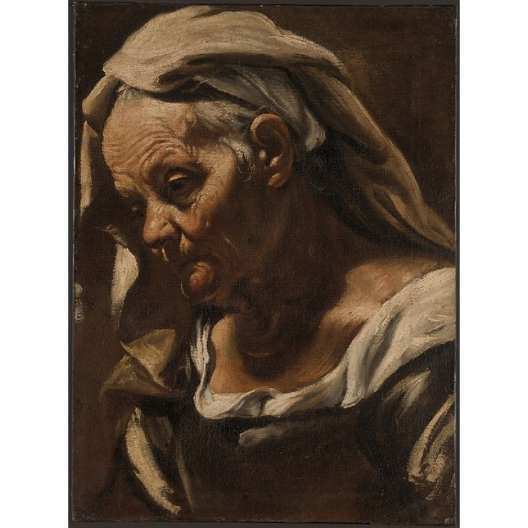 Head of an Old Woman Poster Print by Orazio Borgianni (Italian Rome 1578 ??1616 Rome) (18 x 24) Image 1