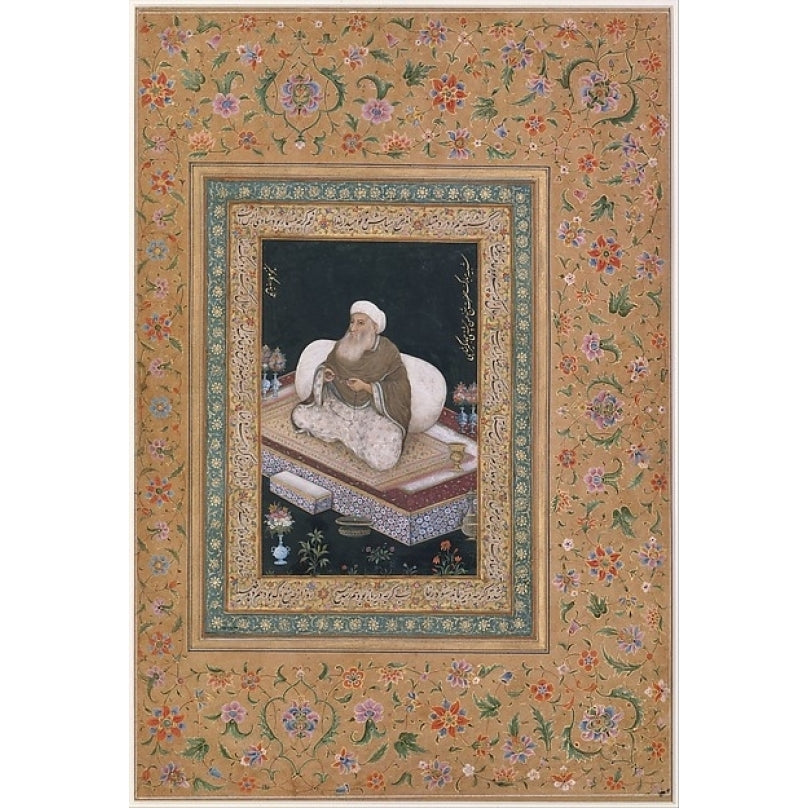 Portrait of Shaikh Hasan Chishti Folio from the Shah Jahan Album Poster Print (18 x 24) Image 1