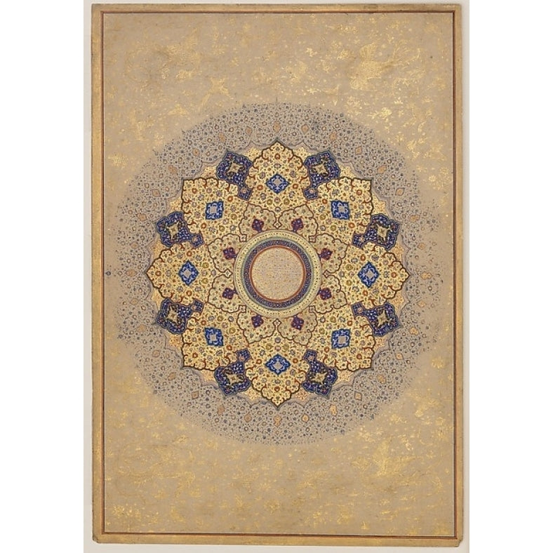 Rosette Bearing the Names and Titles of Shah Jahan Folio from the Shah Jahan Album Poster Print (18 x 24) Image 1