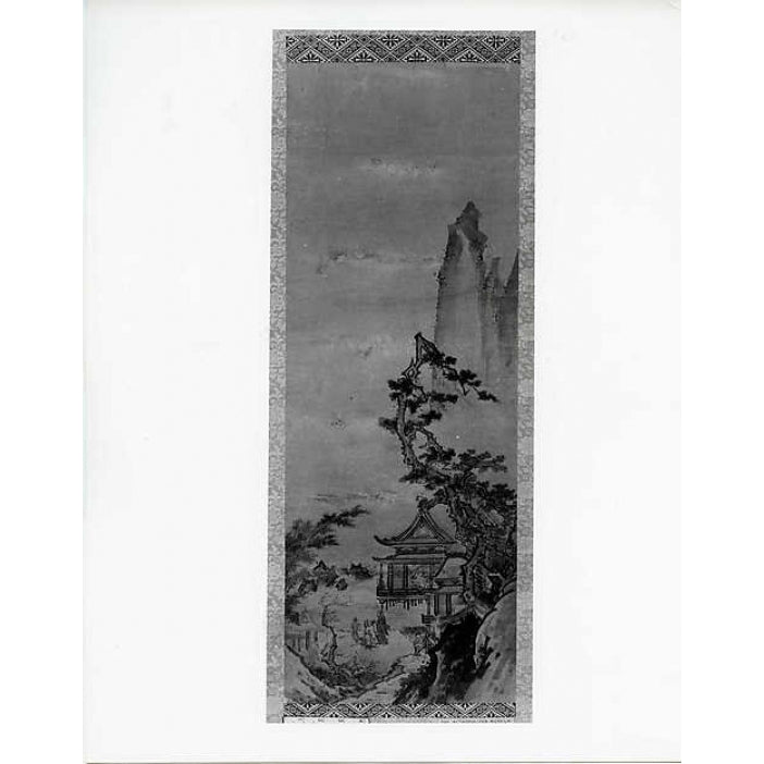 Pavilion on Mountain Stream Poster Print by In the Style of Sesshu Toyo (Japanese 1420 ??1506) (18 x 24) Image 1