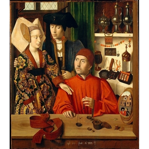 A Goldsmith in his Shop Poster Print by Petrus Christus (18 x 24) Image 1