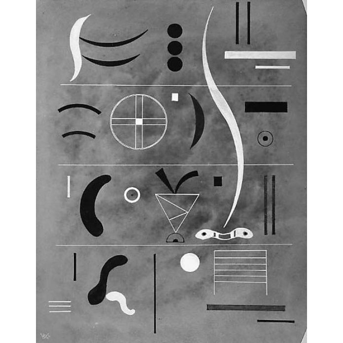 Four Parts Poster Print by Vasily Kandinsky (French (born Russia) Moscow 1866 ??1944 Neuilly-sur-Seine) (18 x 24) Image 1