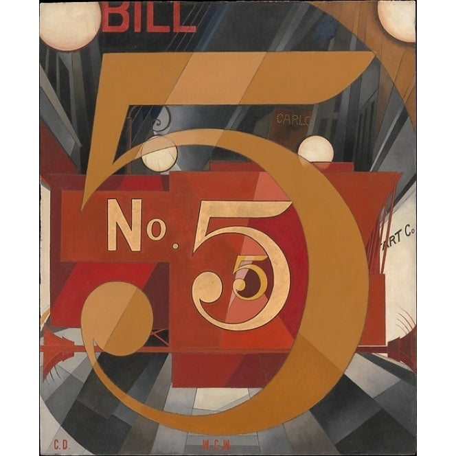 I Saw the Figure 5 in Gold Poster Print by Charles Demuth (American Lancaster Pennsylvania 1883 ??1935 Lancaster Image 1