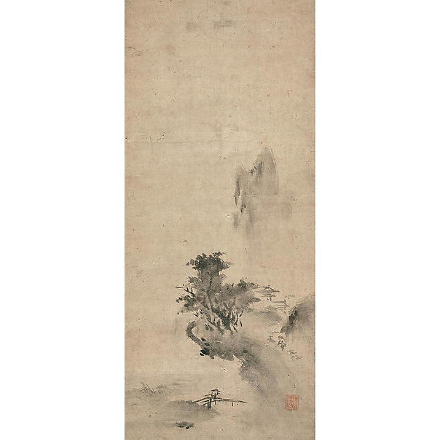 Splashed-Ink Landscape Poster Print by Bokusho Shusho (Japanese active late 15th ??early 16th century) (18 x 24) Image 1