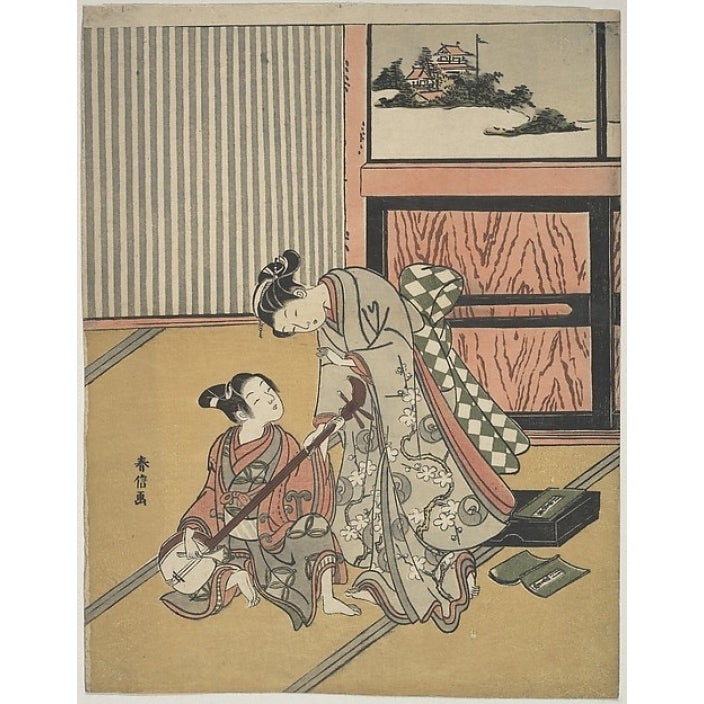 The Music Lesson Poster Print by Suzuki Harunobu (Japanese 1725 ??1770) (18 x 24) Image 1