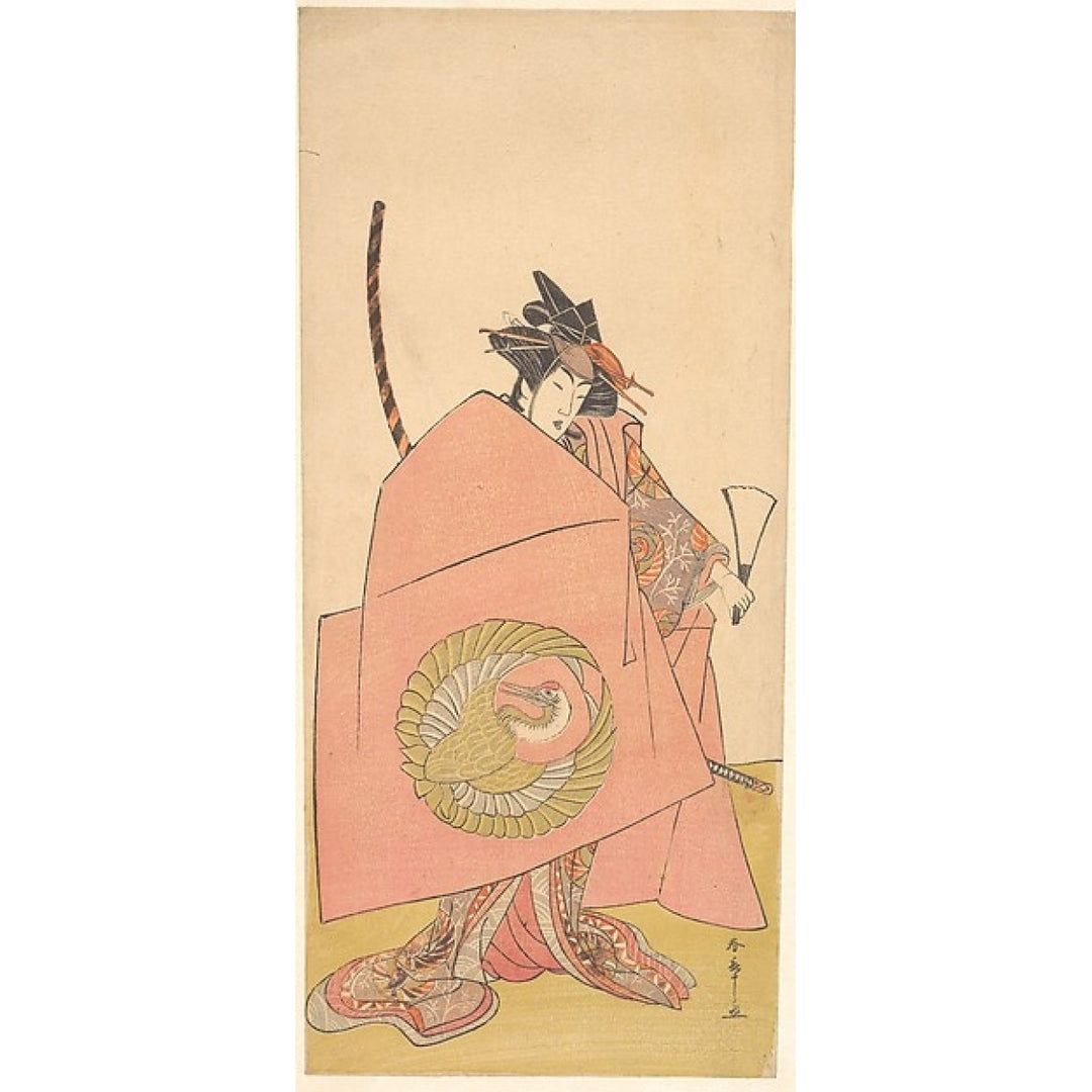 An Unidentified Actor in the Onna (Woman) Shibaraku (Wait-a-Moment) Act Poster Print by Katsukawa Shunsho (Japanese Image 1