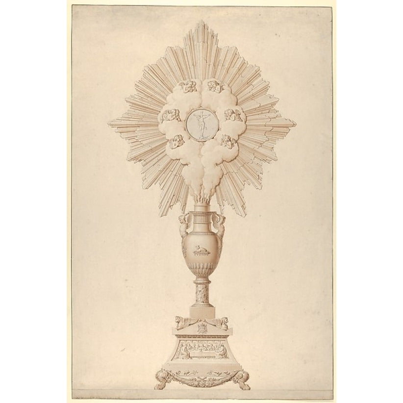 Design for a Monstrance (Presented to the City of Trieste by King Louis XVIII) Poster Print by Louis Lafitte (French Image 1