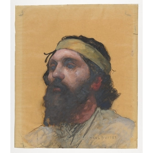 Bust-length Study of the Blind Homer Poster Print by Paul Buffet (French Paris 1864 ??1941 Paris) (18 x 24) Image 1