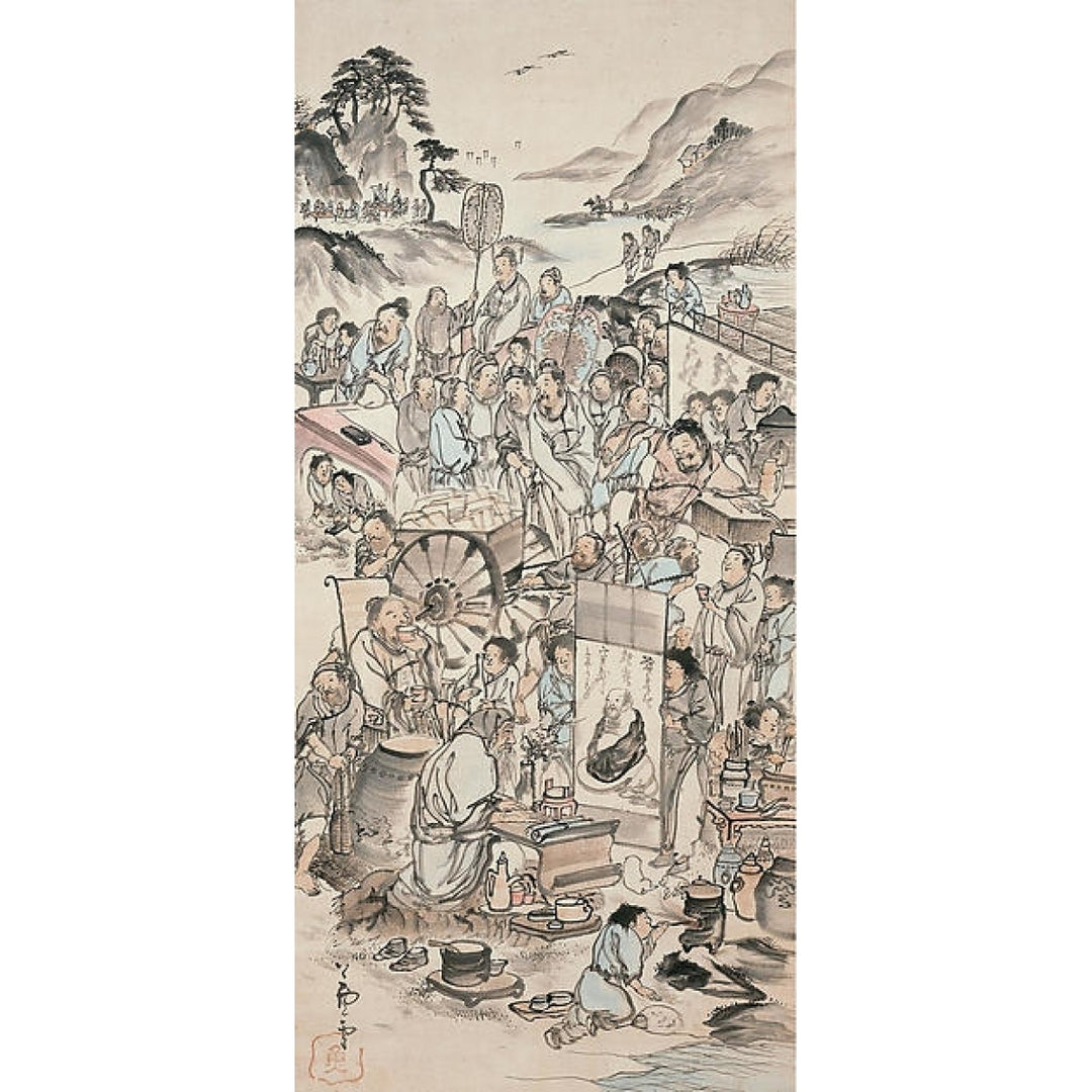 Drinking Festival of the Eight Immortals Poster Print by Nagasawa Rosetsu (Japanese 1754 ??1799) (18 x 24) Image 1