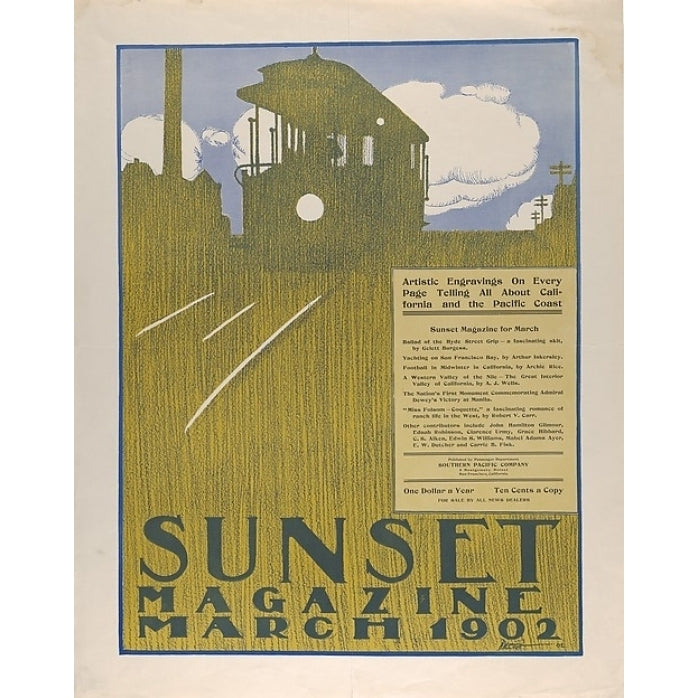 Sunset Magazine: March Poster Print by Henry Patrick Raleigh (American Portland Oregon 1880 ??1944 York) (18 x 24) Image 1