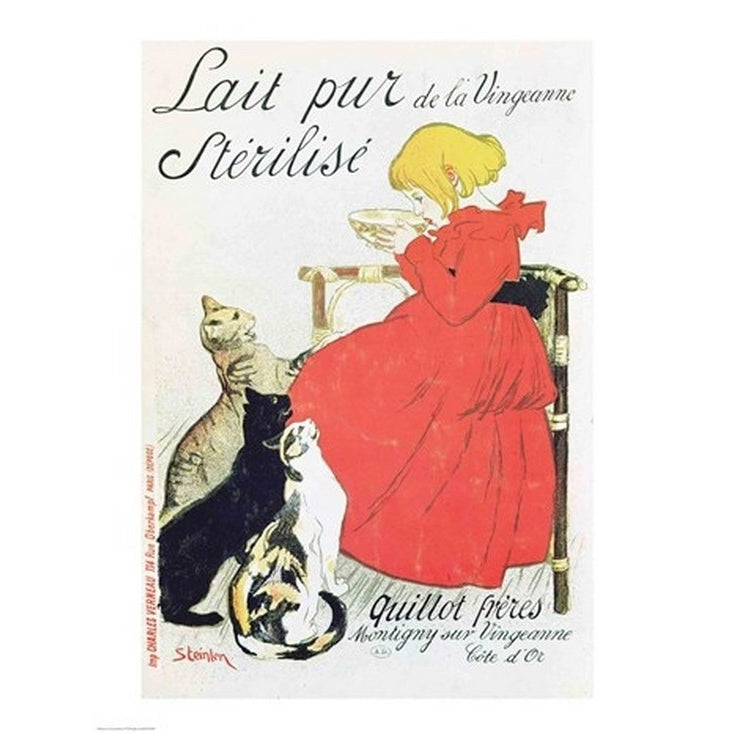 Poster advertising Pure Sterilised Milk from La Vingeanne Poster Print by Theophile-Alexandre Steinlen (8 x 10) Image 1