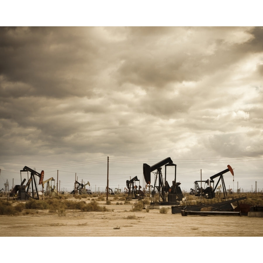 Oil Field in Desert Poster Print (8 x 10) Image 1