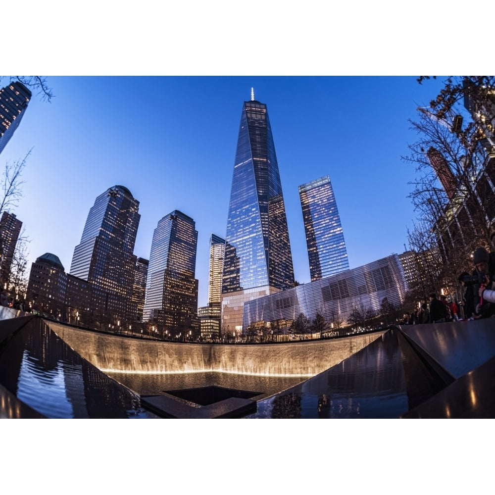 World Trade Center memorial at twilight World Trade Centre; York City York United States of America (8 x 10) Image 1