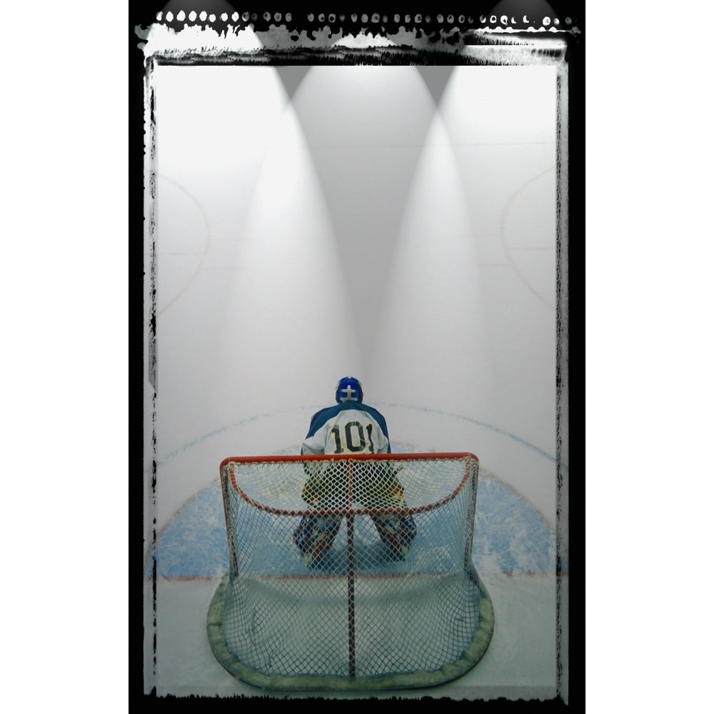 Hockey Goalie In Crease Poster Print (8 x 10) Image 1