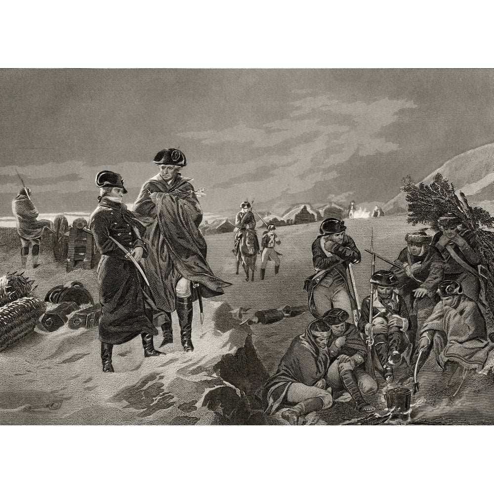 George Washington 1732 To 1799 And Lafayette At Valley Forge After Alonzo Chappel From Life And Times Of Washington Volu Image 1