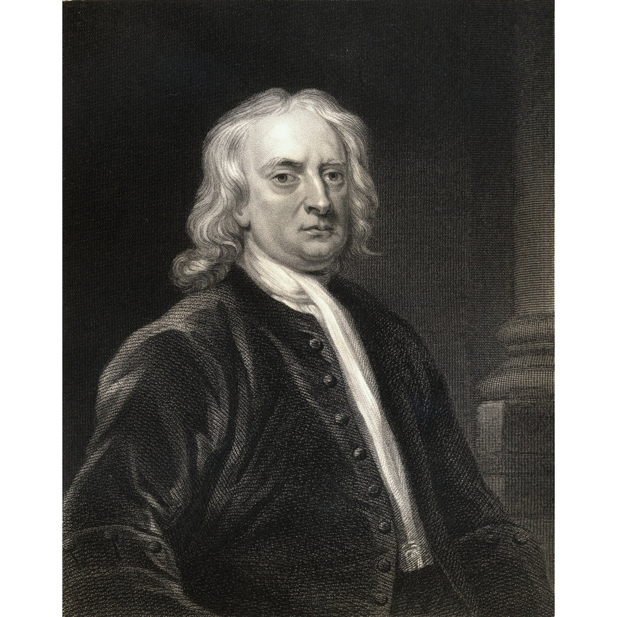 Sir Isaac Newton 1642-1727. English Physicist And Mathematician. From The Book _Gallery Of Portraits Published London 1 Image 1