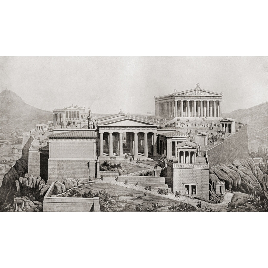 The Acropolis Athens Greece As It Would Have Appeared In Ancient Times. From Image 1