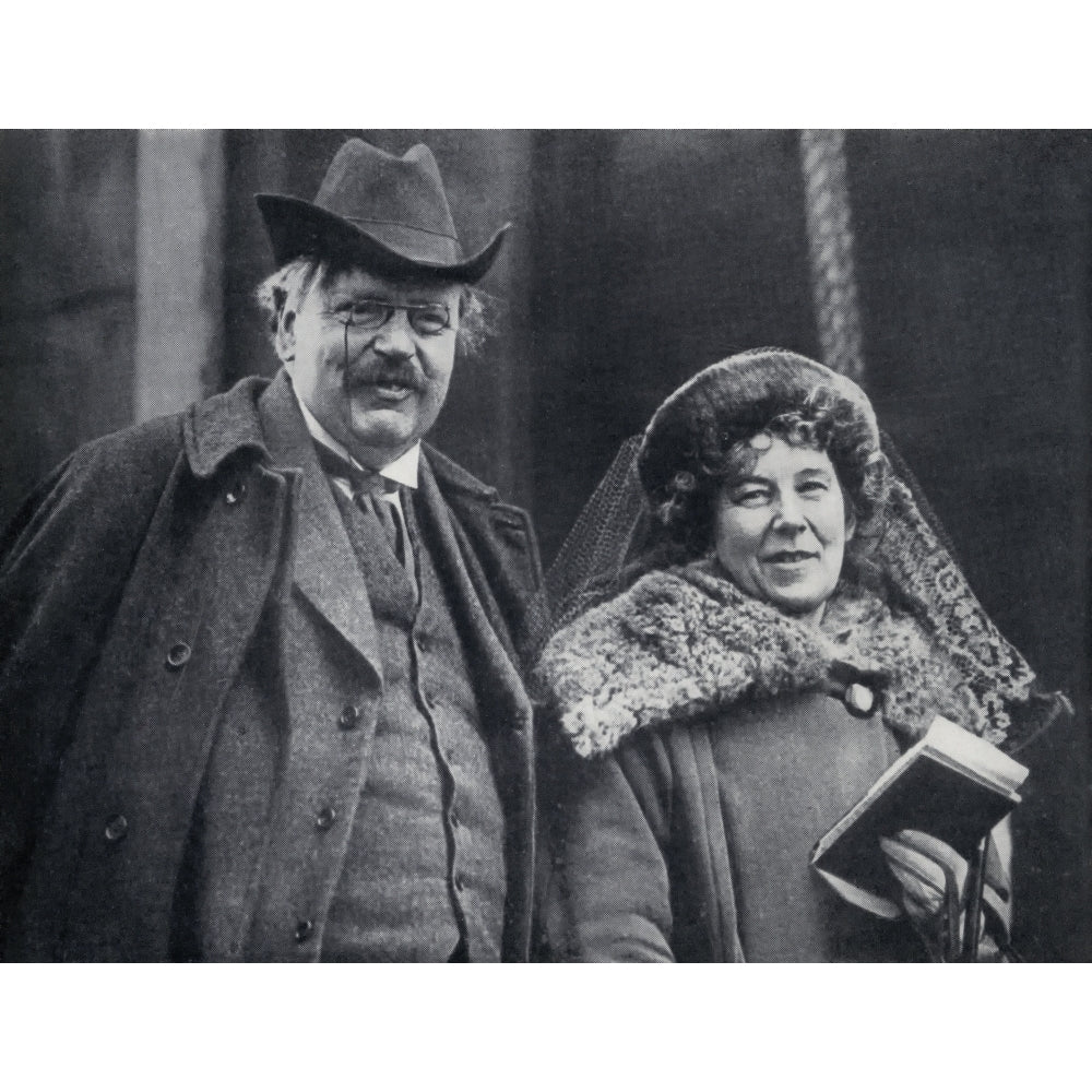 G. K. Chesterton 1874 - 1936 English Author With His Wife Frances Blogg. From Image 1