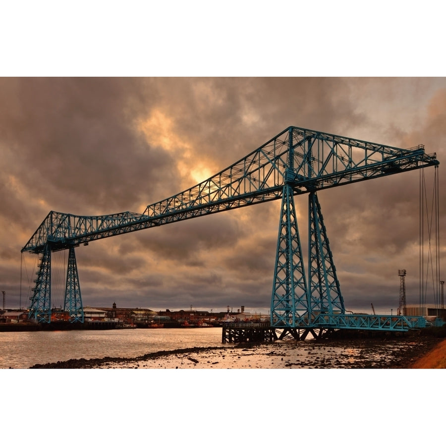 Tees Transporter Bridge At Sunset; Middlesbrough Teesside England Poster Print (8 x 10) Image 1