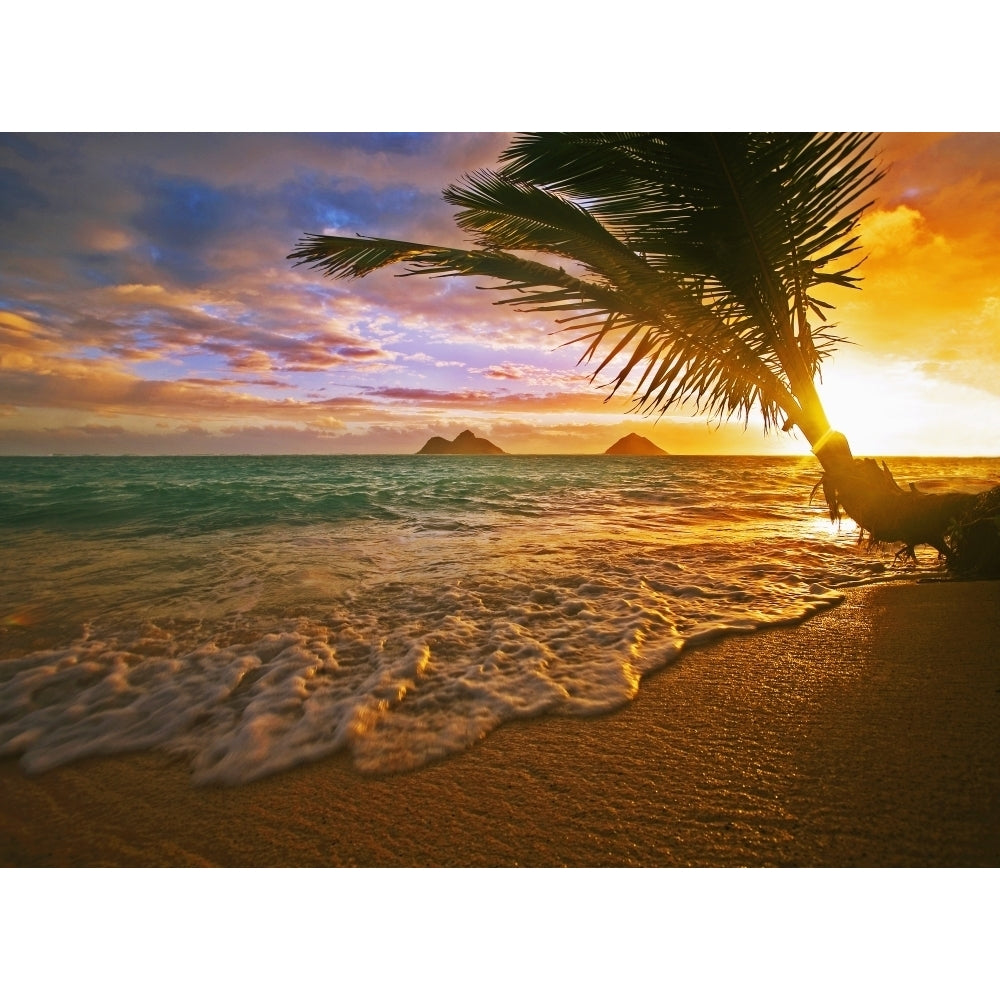 USA Hawaii Lanikai Beach at sunrise; Oahu Poster Print (8 x 10) Image 1