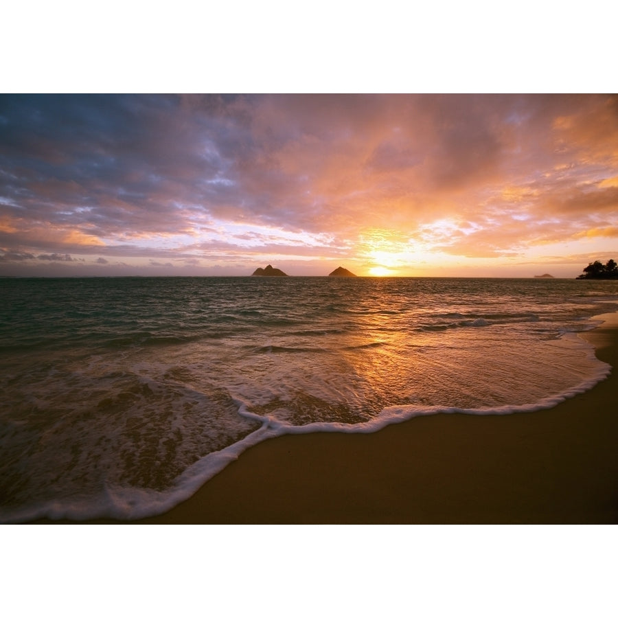 Hawaii Oahu Lanikai Beach At Sunrise. Poster Print (8 x 10) Image 1