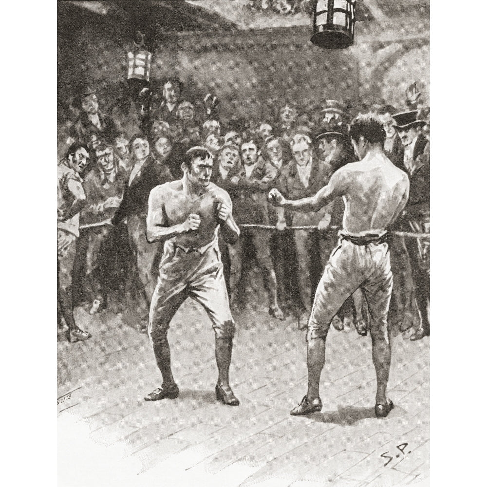 Bare-Knuckle Boxing In The 19Th Century. Aka Bare-Knuckle Prizefighting Or Image 1