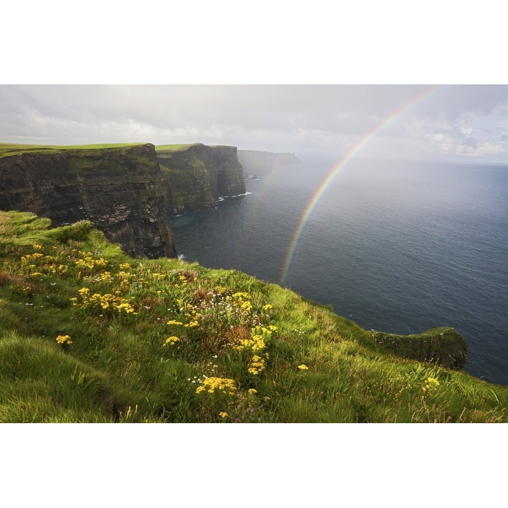 Rainbow over the Cliffs of Moher; County Clare Ireland Poster Print (8 x 10) Image 1