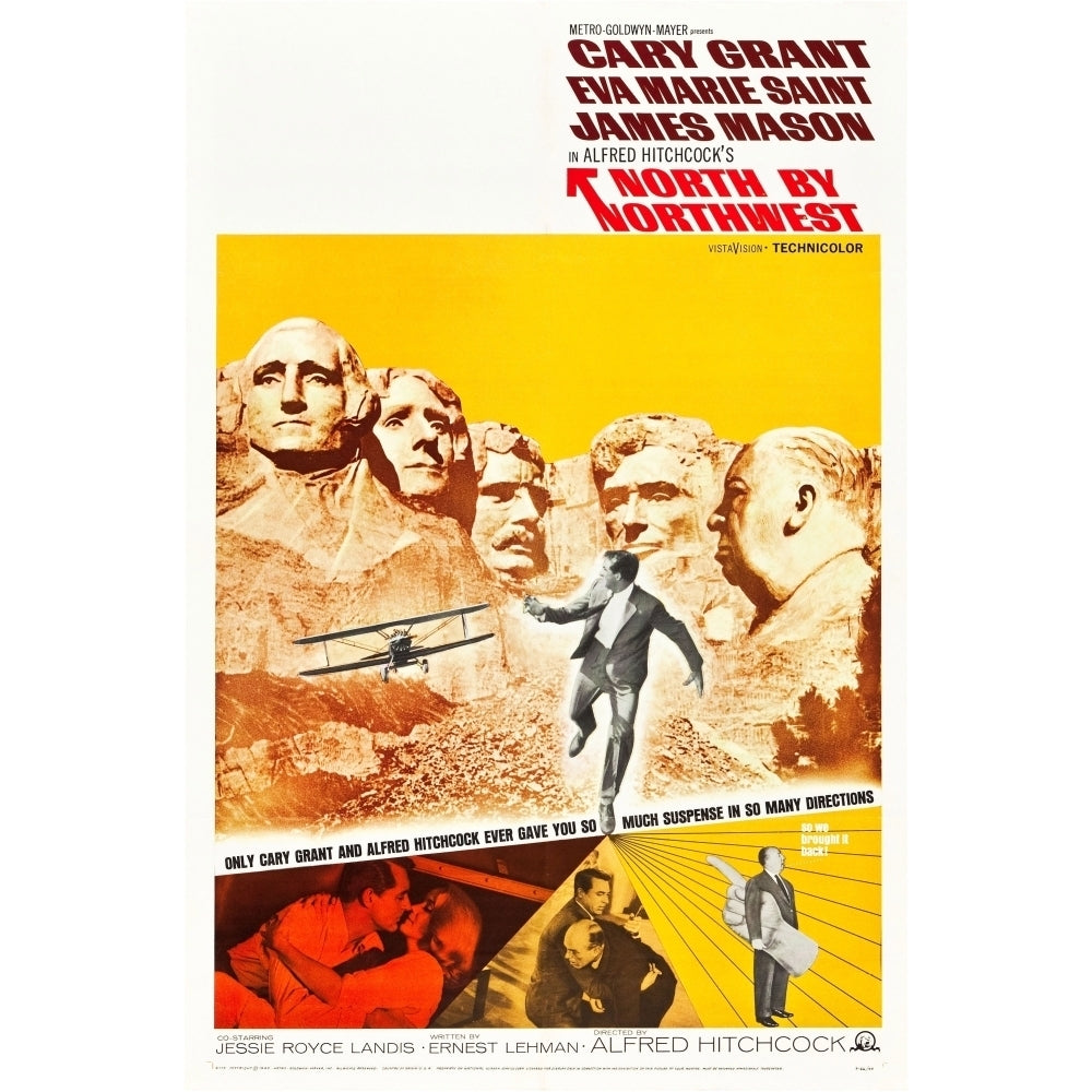 North By Northwest Cary Grant Eva Marie Saint Alfred Hitchcock 1959 Movie Poster Masterprint (8 x 10) Image 1