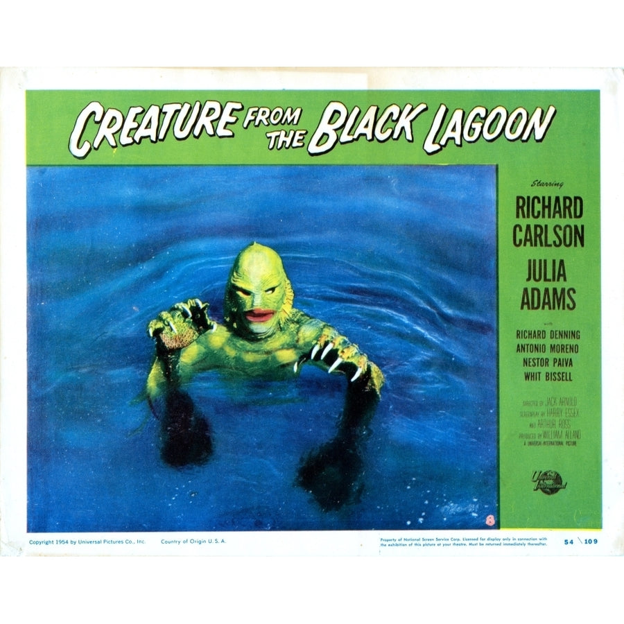 Creature From The Black Lagoon Us Lobbycard 1954 Movie Poster Masterprint (8 x 10) Image 1