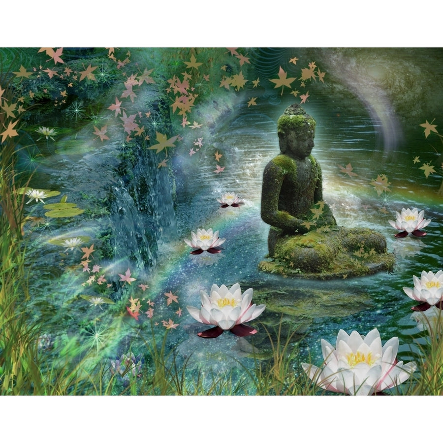 Floating Lotus Buddha Poster Print by Alixandra Mullins (8 x 10) Image 1