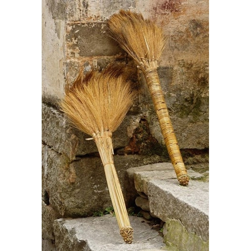 Pair of brooms on steps Hong Cun Village Yi County China Poster Print by Adam Jones (8 x 10) Image 1