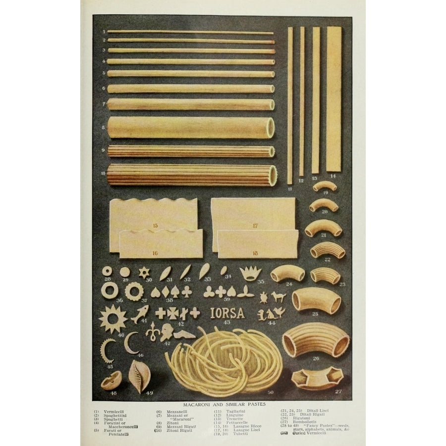 The Grocers Encyclopedia 1911 Pasta Poster Print (8 x 10) Image 1