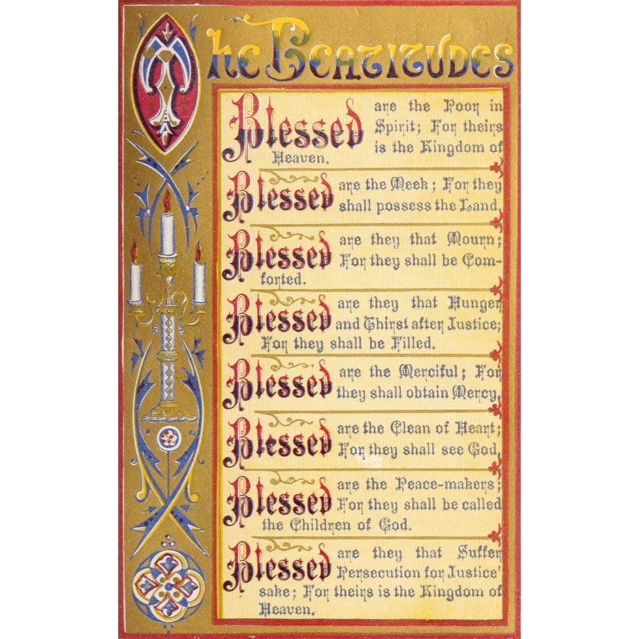 The Key of Heaven 1874 The Beatitudes Poster Print by Thomas Kelly (8 x 10) Image 1