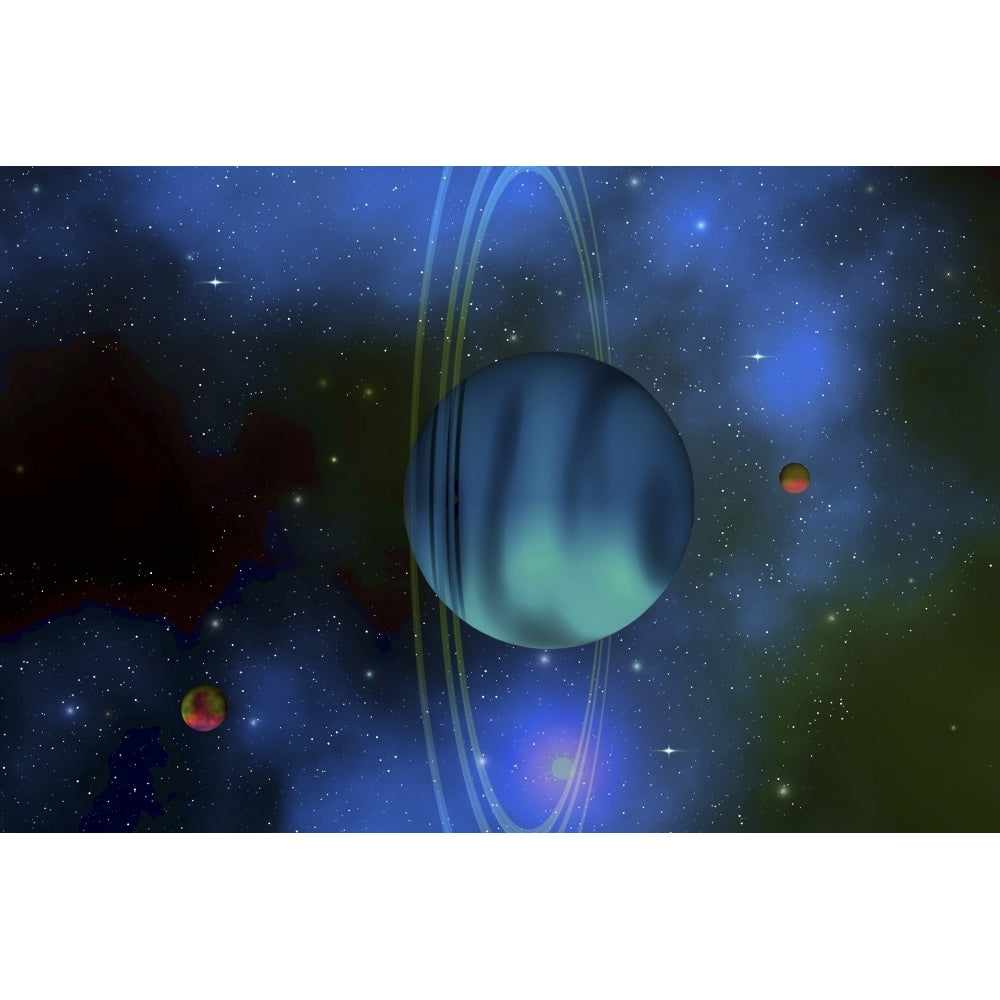 Vertical rings surround the planet of Uranus Poster Print (8 x 10) Image 1