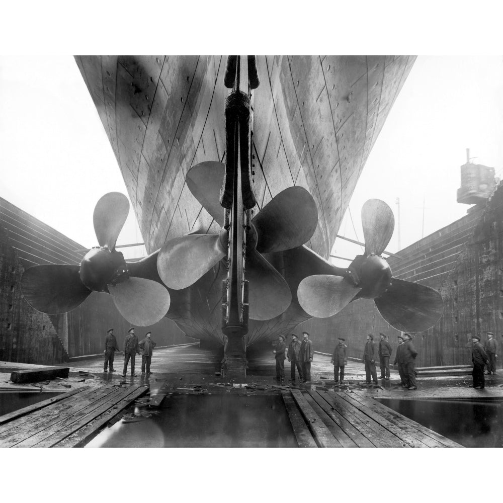 The RMS Titanic__s propellers as the mighty ship sits in dry dock Poster Print (8 x 10) Image 1